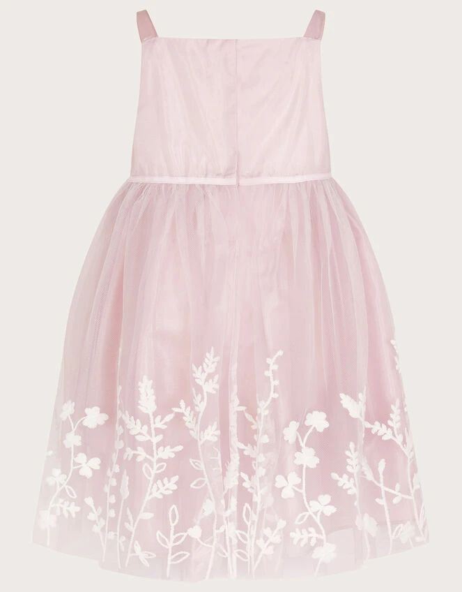 MONSOON Baby Meadow Border Tulle Dress Pink 2 MONSOON Baby Meadow Border Tulle Dress Pink - Image 2