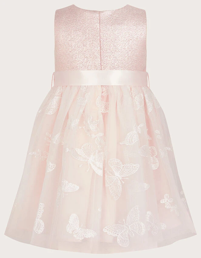 MONSOON Baby Annette Butterfly Dress Pink 2 MONSOON Baby Annette Butterfly Dress Pink - Image 2