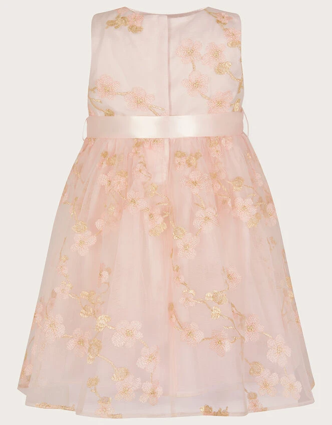 Baby Blossom Flower Lace Dress Pink 2 Baby Blossom Flower Lace Dress Pink - Image 2