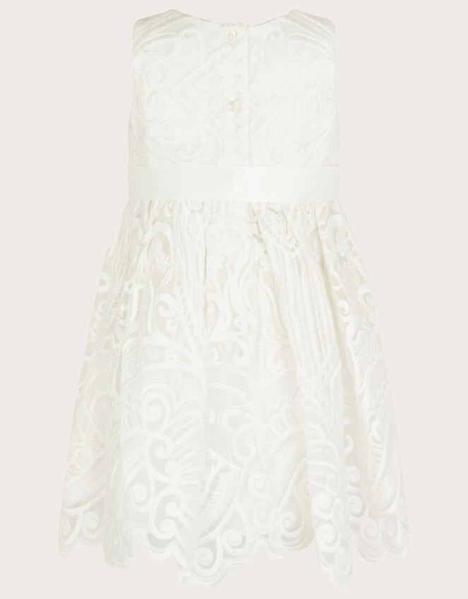 MONSOON Baby Alea Soft Lace Dress Ivory 2 MONSOON Baby Alea Soft Lace Dress Ivory - Image 2