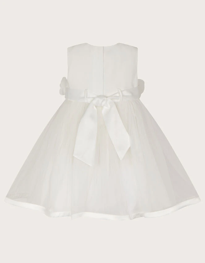 MONSOON Baby Rosanna 3D Christening Dress Ivory 2 MONSOON Baby Rosanna 3D Christening Dress Ivory - Image 2