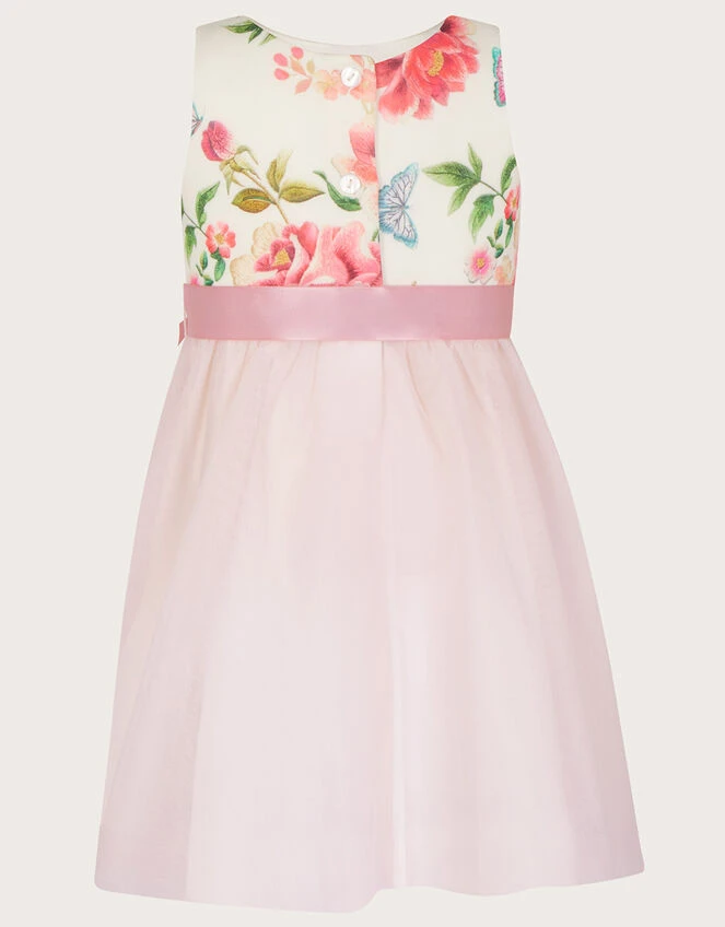 MONSOON Baby Artisan Rose Scuba Dress Ivory 2 MONSOON Baby Artisan Rose Scuba Dress Ivory - Image 2