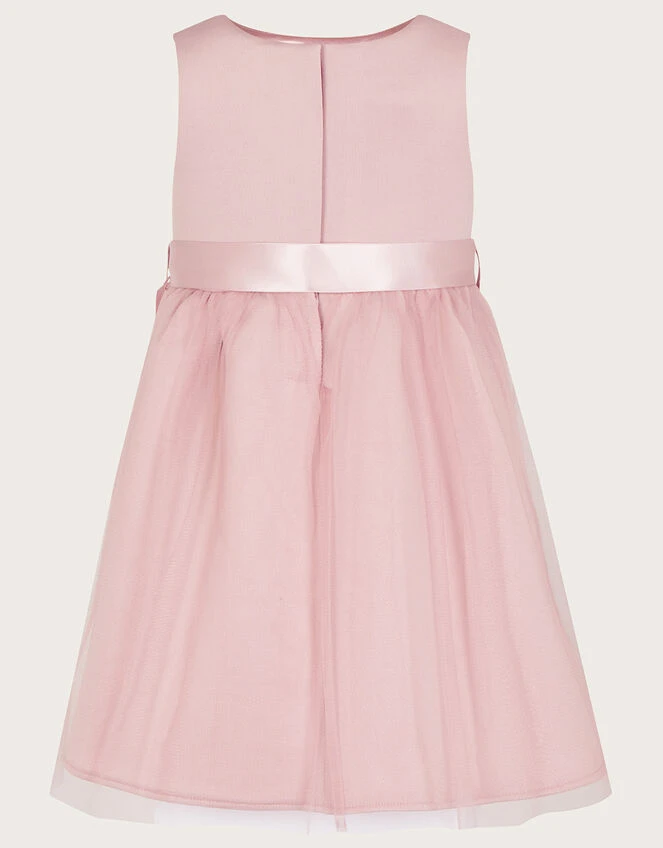 MONSOON Baby Layla 3D Scuba Dress Pink 2 MONSOON Baby Layla 3D Scuba Dress Pink - Image 2