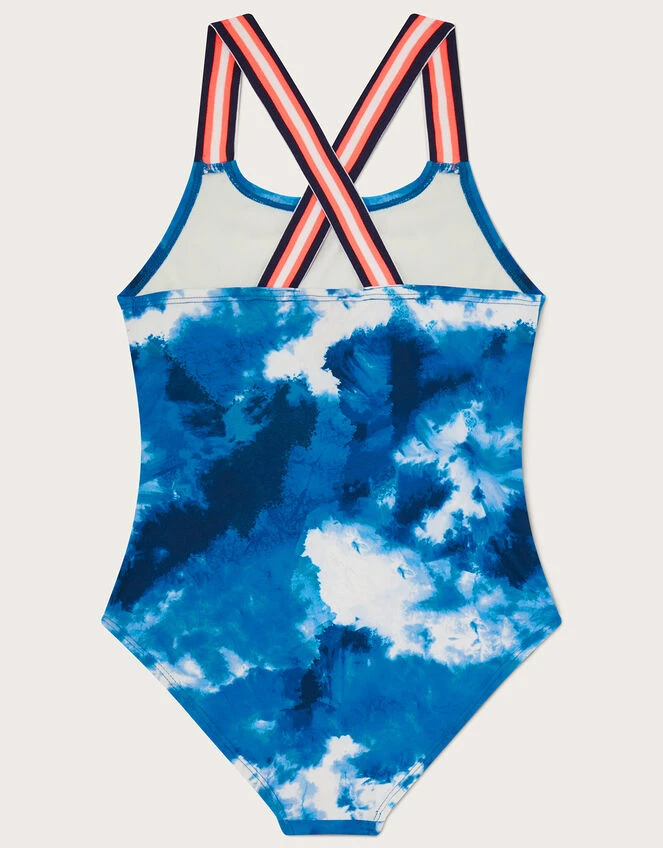 MONSOON Marble Swimsuit In Recycled Polyester Blue 2 MONSOON Marble Swimsuit In Recycled Polyester Blue - Image 2