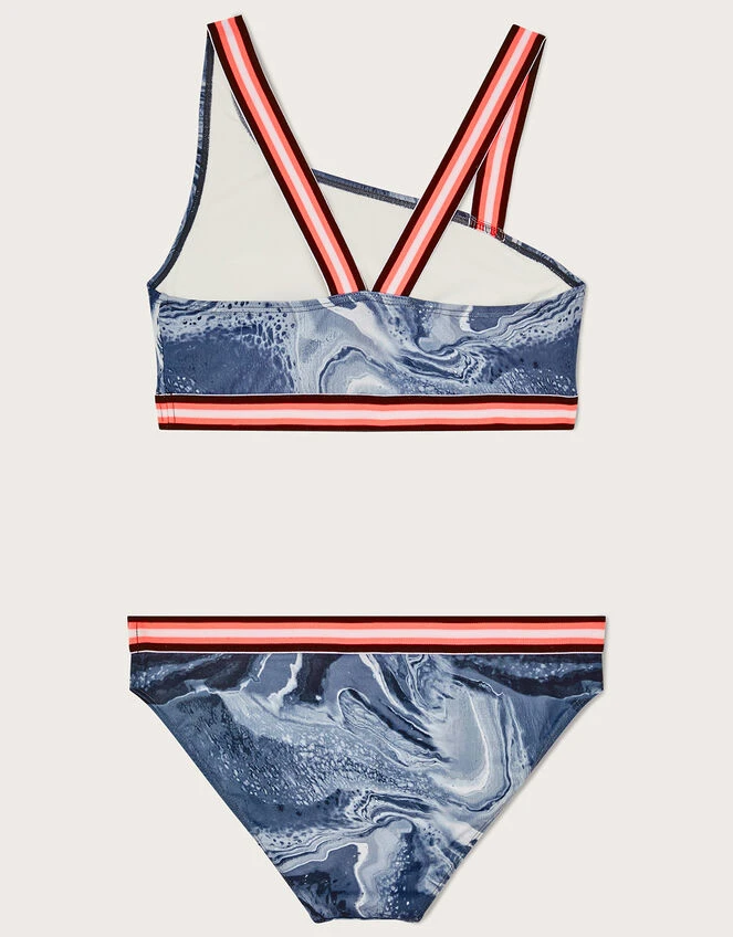 MONSOON Marble One-Shoulder Bikini Set Black 2 MONSOON Marble One-Shoulder Bikini Set Black - Image 2