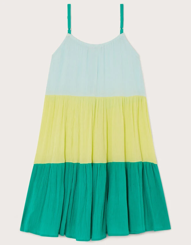MONSOON Colourblock Trapeze Dress Green 2 MONSOON Colourblock Trapeze Dress Green - Image 2