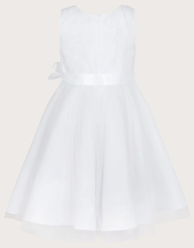 MONSOON Freya Scuba Lace Communion Dress White 2 MONSOON Freya Scuba Lace Communion Dress White - Image 2