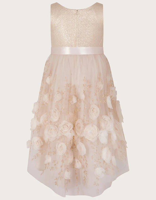MONSOON Ella 3D Roses Dress Gold 2 MONSOON Ella 3D Roses Dress Gold - Image 2