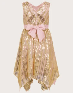 MONSOON Sequin Tulle Wrap Dress Pink -MONSOON Sales Store 02 51813412 3