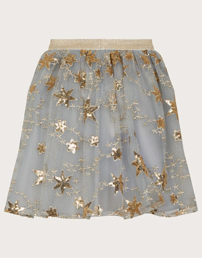 MONSOON Land Of Wonder Superstar Embellished Skirt Grey 2 MONSOON Land Of Wonder Superstar Embellished Skirt Grey - Image 2