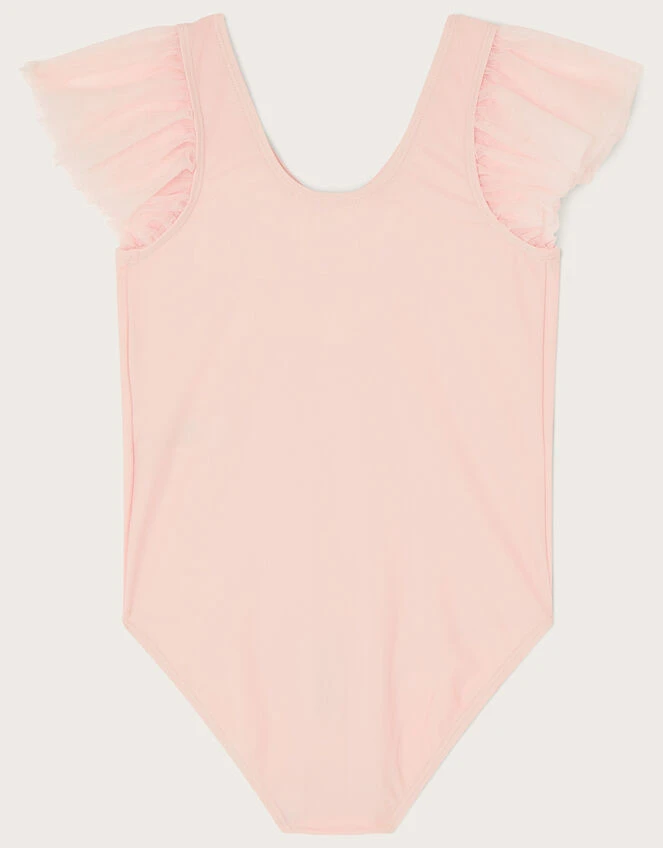 MONSOON Land Of Wonder Ruffle Sleeve Leotard Pink 2 MONSOON Land Of Wonder Ruffle Sleeve Leotard Pink - Image 2