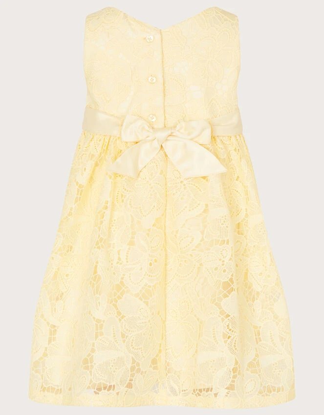 MONSOON Baby Lace Dress Yellow 2 MONSOON Baby Lace Dress Yellow - Image 2