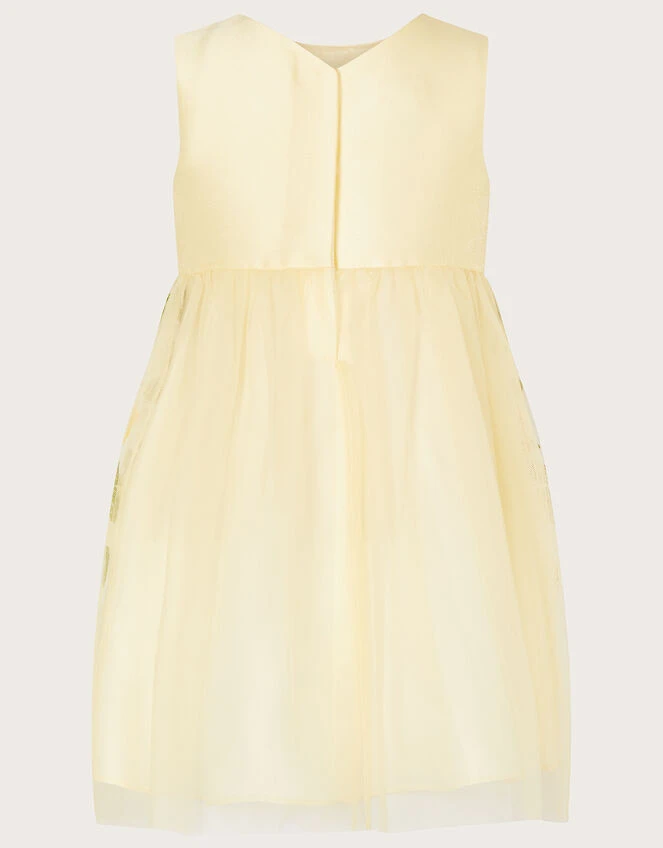 Baby Rose Embroidered Dress Yellow 2 Baby Rose Embroidered Dress Yellow - Image 2