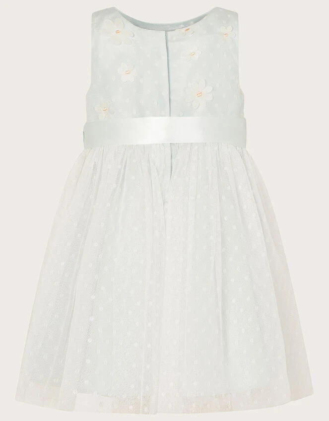 Baby Polka Dot Daisy Dress Blue 2 Baby Polka Dot Daisy Dress Blue - Image 2