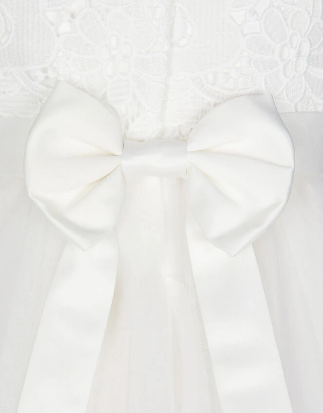 MONSOON Baby Alice Lace Bodice Tulle Dress Ivory 3 MONSOON Baby Alice Lace Bodice Tulle Dress Ivory - Image 3
