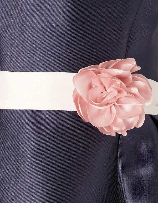 MONSOON Baby Audrey Duchess Twill Dress Blue 3 MONSOON Baby Audrey Duchess Twill Dress Blue - Image 3