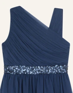 MONSOON Abigail One Shoulder Prom Dress Blue -MONSOON Sales Store 03 31900606 3