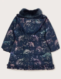 MONSOON Foil Unicorn Padded Coat With Faux Fur Collar Multi -MONSOON Sales Store 03 41404529 4