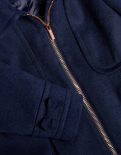 MONSOON Zip Front Hooded Coat Blue -MONSOON Sales Store 03 41407606 4