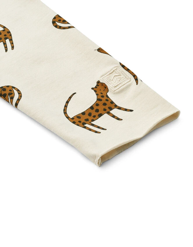 Liewood Marie Leopard Print Leggings Cream 3 Liewood Marie Leopard Print Leggings Cream - Image 3