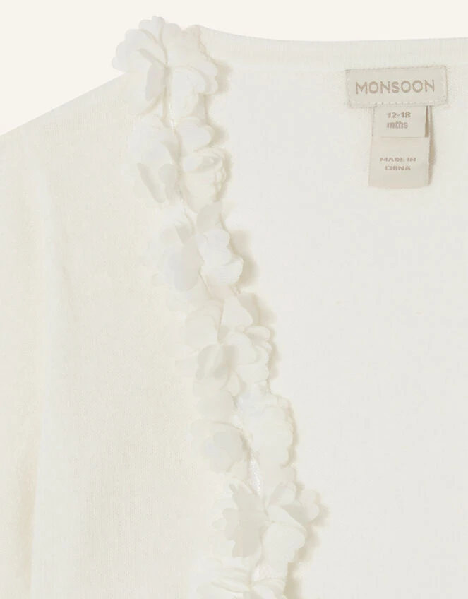 MONSOON Floral 3D Cardigan Ivory 3 MONSOON Floral 3D Cardigan Ivory - Image 3