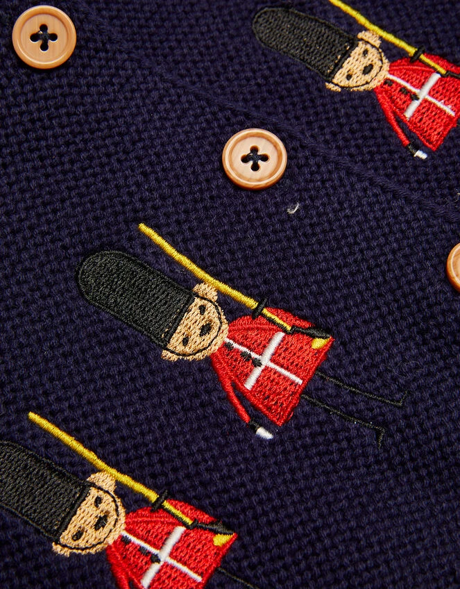 MONSOON Newborn London Guards Knitted Cardigan Blue 3 MONSOON Newborn London Guards Knitted Cardigan Blue - Image 3