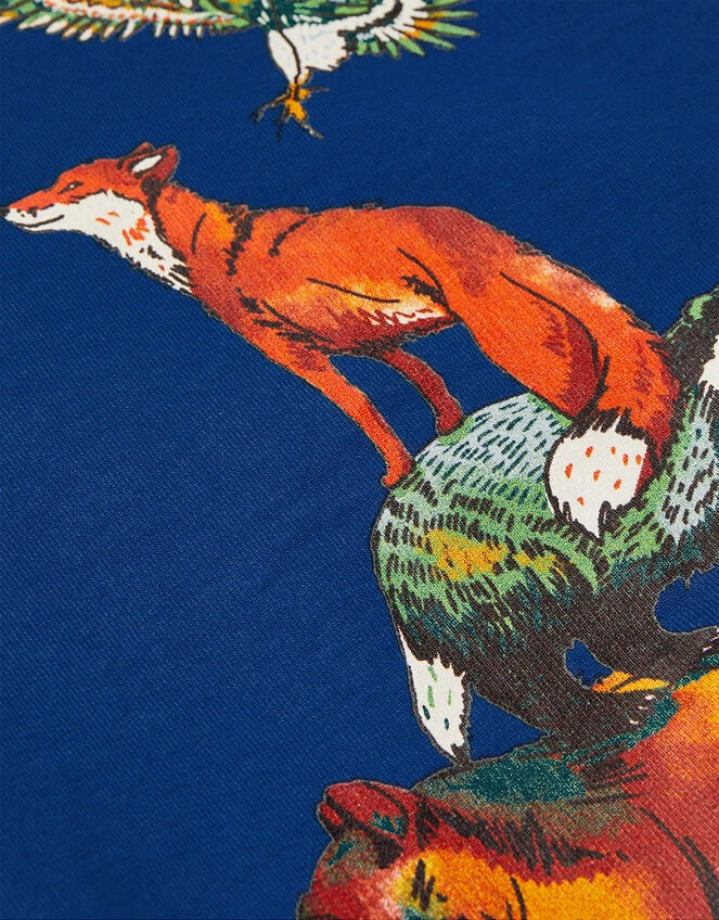 MONSOON Woodland Animal Sweatshirt Blue 3 MONSOON Woodland Animal Sweatshirt Blue - Image 3