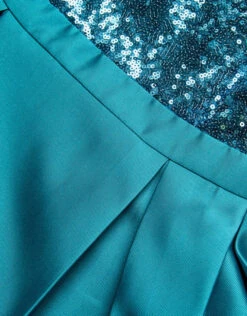 MONSOON Connie Sequin One-Shoulder Prom Dress Teal -MONSOON Sales Store 03 41900540 4