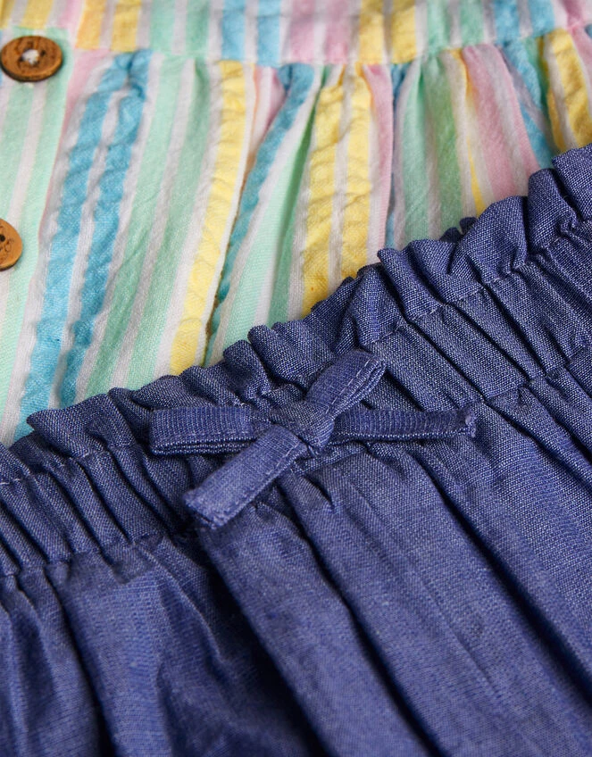 MONSOON Baby Fruit Stripe Top And Shorts Set Multi 3 MONSOON Baby Fruit Stripe Top And Shorts Set Multi - Image 3