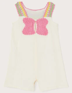 MONSOON Baby Butterfly Crochet Romper Ivory -MONSOON Sales Store 03 51219526 3