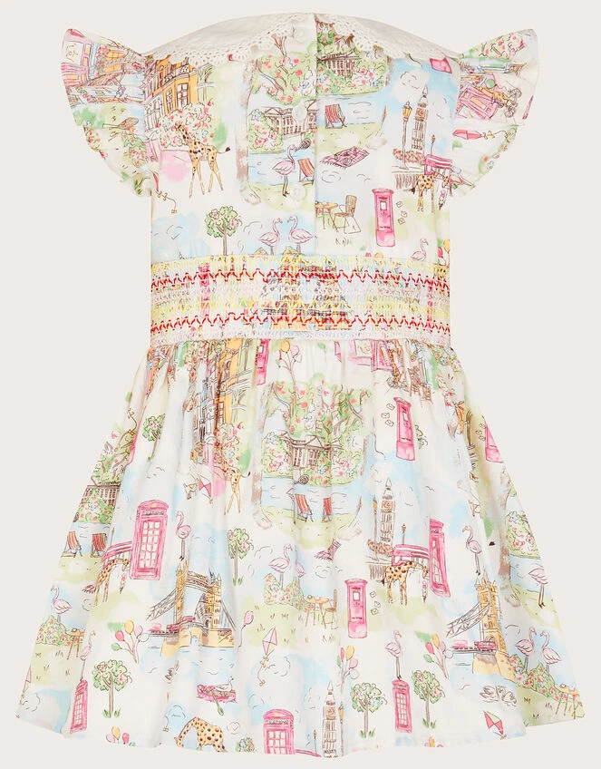 MONSOON Baby London Print Dress Ivory 3 MONSOON Baby London Print Dress Ivory - Image 3