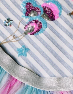 MONSOON Celebration Stripe T-Shirt And Skirt Set Blue 5 MONSOON Celebration Stripe T-Shirt And Skirt Set Blue -MONSOON Sales Store 03 51304902 4