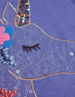 MONSOON Unicorn Mane Long Sleeve T-Shirt Blue -MONSOON Sales Store 03 51305302 4