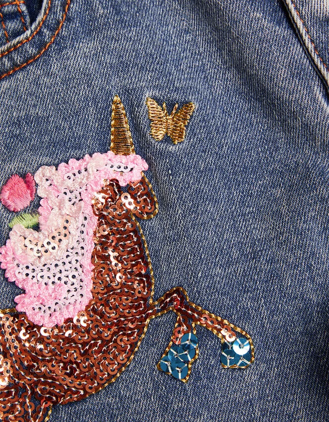 MONSOON Embroidered Unicorn Jeans Blue 3 MONSOON Embroidered Unicorn Jeans Blue - Image 3