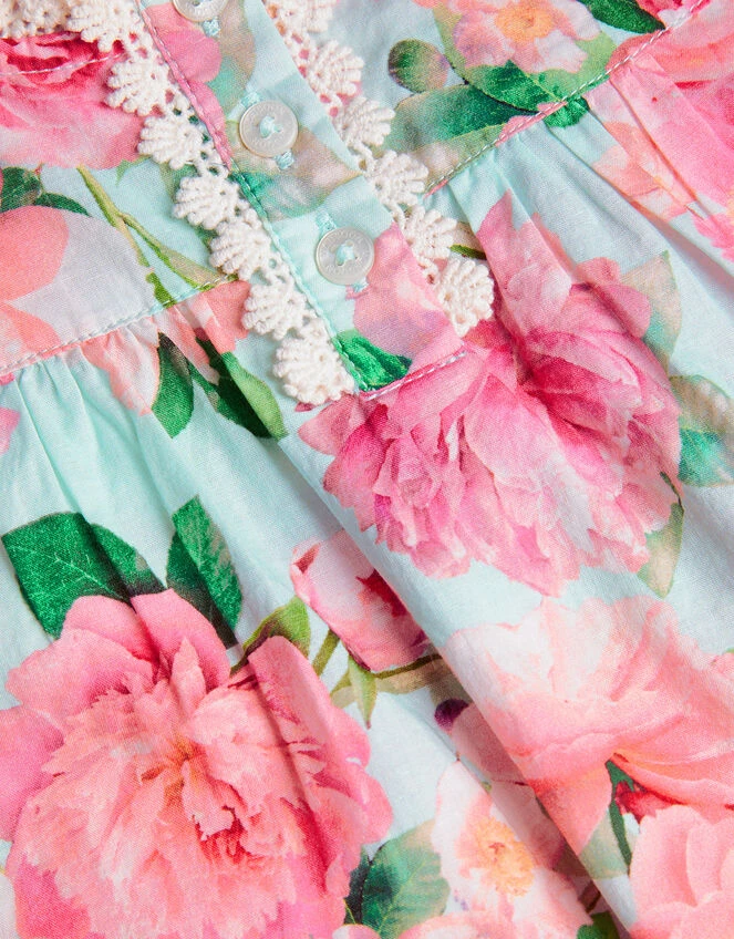 MONSOON Florence Floral Print Short Pyjama Set Green 3 MONSOON Florence Floral Print Short Pyjama Set Green - Image 3