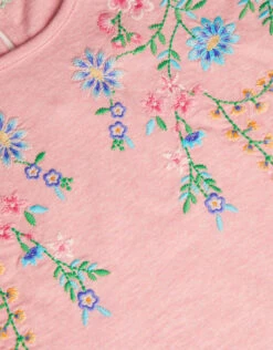 MONSOON Floral Embroidered T-Shirt Pink 5 MONSOON Floral Embroidered T-Shirt Pink -MONSOON Sales Store 03 51320712 4