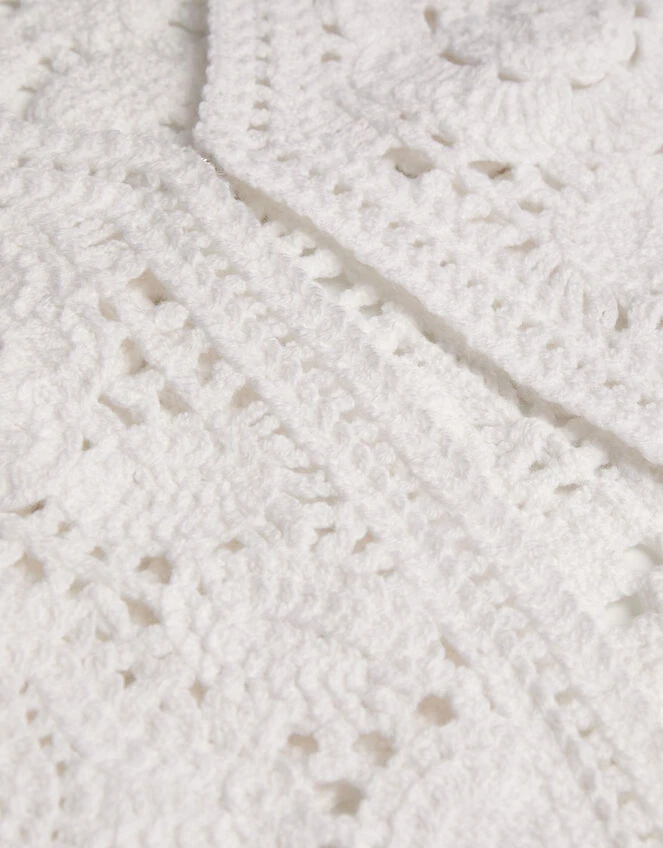 MONSOON Boutique Crochet Cropped Waistcoat Ivory 3 MONSOON Boutique Crochet Cropped Waistcoat Ivory - Image 3