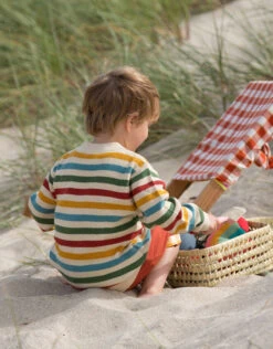 Little Green Radicals Rainbow Stripe Snuggly Knit Jumper Multi 6 Little Green Radicals Rainbow Stripe Snuggly Knit Jumper Multi -MONSOON Sales Store 03 51330529 3