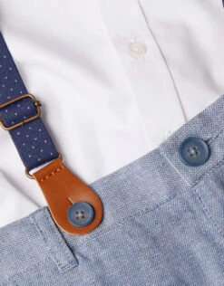 MONSOON Nathan Three-Piece Braces And Shorts Set Blue -MONSOON Sales Store 03 51405602 4