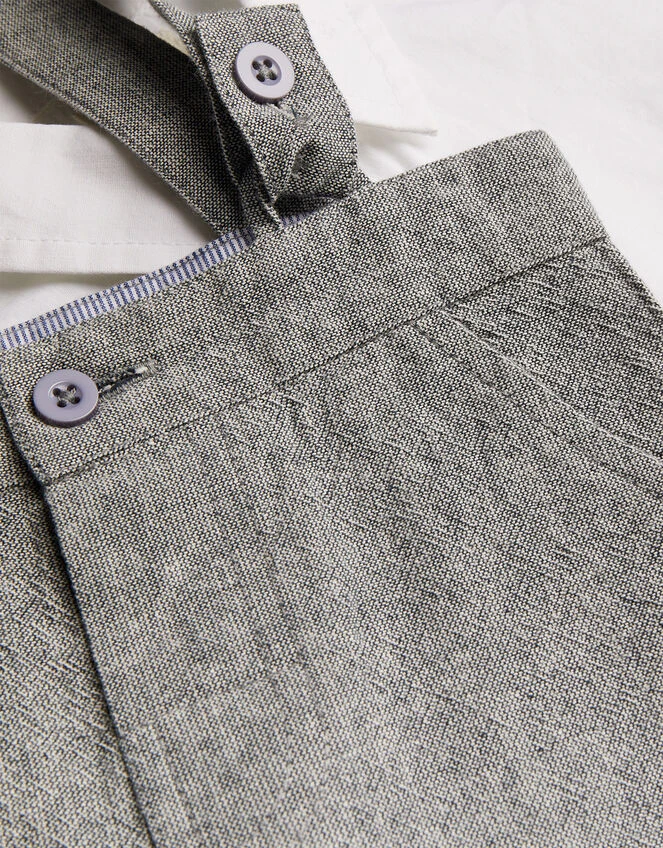 MONSOON Newborn Billy Braces And Trousers Set Grey 3 MONSOON Newborn Billy Braces And Trousers Set Grey - Image 3
