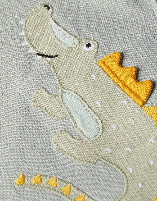 MONSOON Newborn Crocodile Sweat Set Green 3 MONSOON Newborn Crocodile Sweat Set Green - Image 3