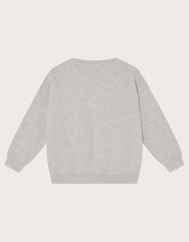 MONSOON Giraffe Sweatshirt Grey 3 MONSOON Giraffe Sweatshirt Grey - Image 3