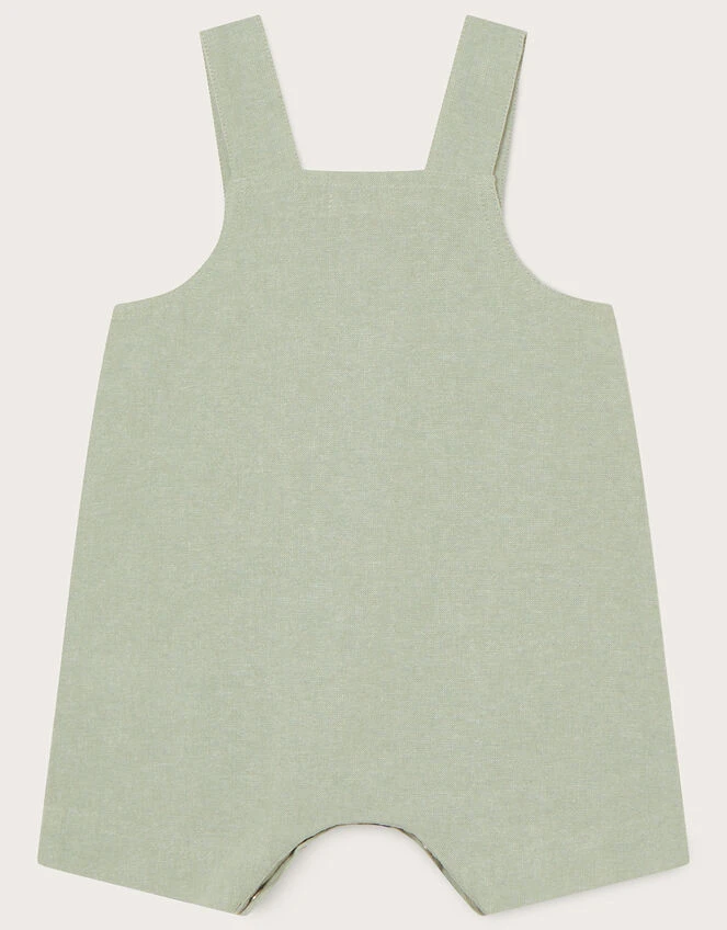 MONSOON Newborn Crocodile Dungarees Green 2 MONSOON Newborn Crocodile Dungarees Green - Image 2