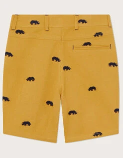 MONSOON Rhino Embroidered Shorts Yellow -MONSOON Sales Store 03 51417943 3