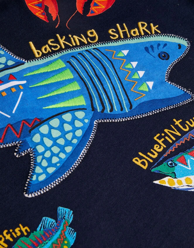 MONSOON Fish Print T-Shirt WWF-UK Collaboration Blue 3 MONSOON Fish Print T-Shirt WWF-UK Collaboration Blue - Image 3