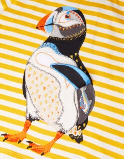 MONSOON Puffin Stripe T-Shirt WWF-UK Collaboration Yellow 5 MONSOON Puffin Stripe T-Shirt WWF-UK Collaboration Yellow -MONSOON Sales Store 03 51418643 4