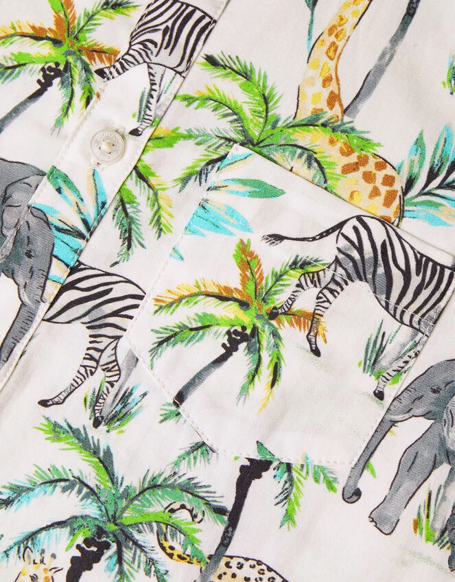 MONSOON Safari Print Short Sleeve Shirt WWF-UK Collaboration Ivory 3 MONSOON Safari Print Short Sleeve Shirt WWF-UK Collaboration Ivory - Image 3
