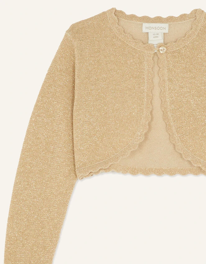 MONSOON Baby Niamh Cardigan Gold 3 MONSOON Baby Niamh Cardigan Gold - Image 3