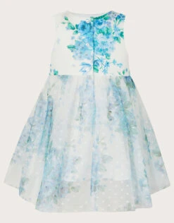 MONSOON Baby Heidi Tulle Print Dress Blue -MONSOON Sales Store 03 51511502 3