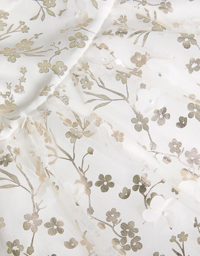 MONSOON Baby Mary-Kate Foil Butterfly 3D Dress Ivory 4 MONSOON Baby Mary-Kate Foil Butterfly 3D Dress Ivory - Image 4